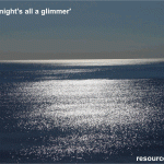 Glimmering midnight water